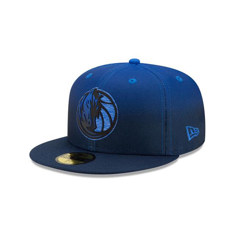 NBA Dallas Mavericks Back Half 59Fifty Fitted (EJY5210) - Blue New Era Caps